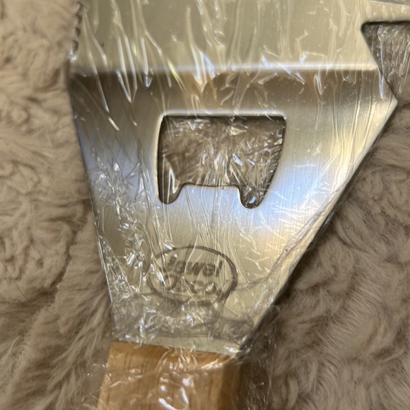 Jewel Osco bbq grill spatula tool bottle opener wooden handle  New - Picture 3 of 16